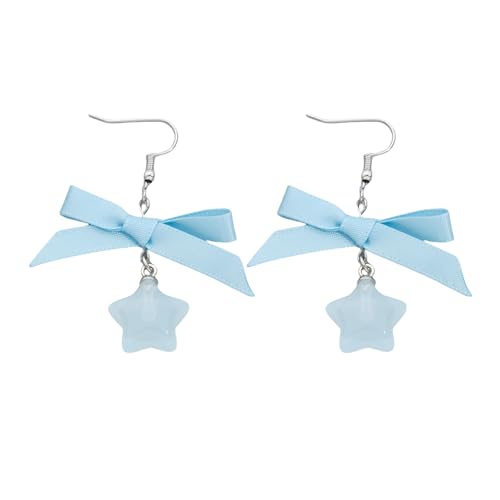Elegante Schleifen-Ohrringe mit Stern-Anhänger, multifunktionales Accessoire, Stern-Anhänger, Ohrringe für stilvolle Frauen und Mädchen, Schleifenband, Einheitsgröße, Wie beschrieben, Wie beschrieben Elegante Schleifen-Ohrringe mit Stern-Anhänger, multifunktionales Accessoire, Stern-Anhänger, Ohrringe für stilvolle Frauen und Mädchen, Schleifenband, Einheitsgröße, Wie beschrieben, Wie beschrieben von HINAYOSAN