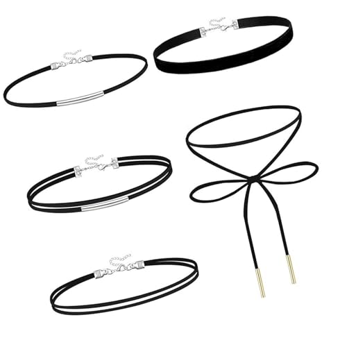 HINAYOSAN 2 Stück Choker aus weichem Stoff, mehrlagiges Design, allergieresistentes Accessoire für den täglichen Gebrauch, leichter Schmuck, Einheitsgröße, Wie beschrieben, Wie beschrieben von HINAYOSAN