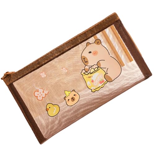 HINAYOSAN Capybara Federmäppchen mit großem Fassungsvermögen für Marker, Scheren und Bürobedarf, mit Tiermotiven, Feinschmecker von HINAYOSAN