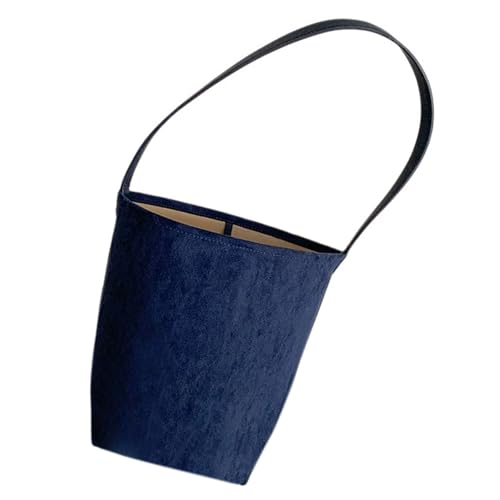 HINAYOSAN Damen Achseltasche Mädchen Ästhetischer Eimer Weibliche Mode Handtasche Große Kapazität Schulter Einkaufen Pendeln Frauen Große Kapazität Eimer Handtasche Schulter Ästhetische Achsel, blau von HINAYOSAN