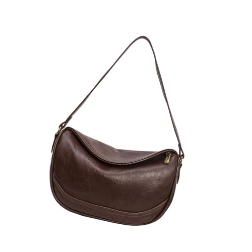 HINAYOSAN Damentasche Crossbody Geldbörse Einfache Schulter PU Leder Unterarm Fall Geldbörse Retro Knödel Trend Achsel Frauen PU Leder Knödel Retro Schulter Crossbody Trend Achsel, Kaffeebraun, One von HINAYOSAN