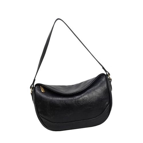 HINAYOSAN Damentasche Crossbody Geldbörse Einfache Schulter PU Leder Unterarm Fall Geldbörse Retro Knödel Trend Achsel Frauen PU Leder Knödel Retro Schulter Crossbody Trend Achsel, Schwarz , One Size von HINAYOSAN
