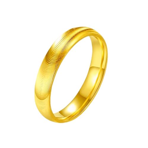 HINAYOSAN Einzigartige Ringe, Wellenmuster, Katzenaugenringe, auffällig, gemusterte Ringe, Verzierung, auffälliger Schmuckanhänger, personalisiertes Geschenk, Gold, Edelstahl, Nein von HINAYOSAN