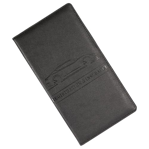 HINAYOSAN Karten- und Versicherungshalter, Auto-Dokumentenhalter, Geldbörse für Auto, Anhänger, LKW, Handschuhfach, Organizer, Schwarz , One Size von HINAYOSAN