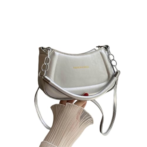 HINAYOSAN Lässige modische Damen-Umhängetasche, vielseitig und Schultertaschen für Arbeit und Verabredungen, Umhängetasche, silber, One Size HINAYOSAN Lässige modische Damen-Umhängetasche, vielseitig und Schultertaschen für Arbeit und Verabredungen, Umhängetasche, silber, One Size von HINAYOSAN