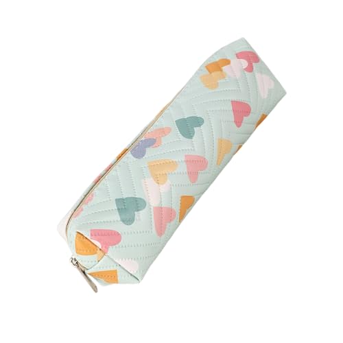 HINAYOSAN Tragbarer Bleistift Cartoon Leder Stifteetui Organizer für Studenten Erwachsene Leichtes Design Federmäppchen, blau von HINAYOSAN