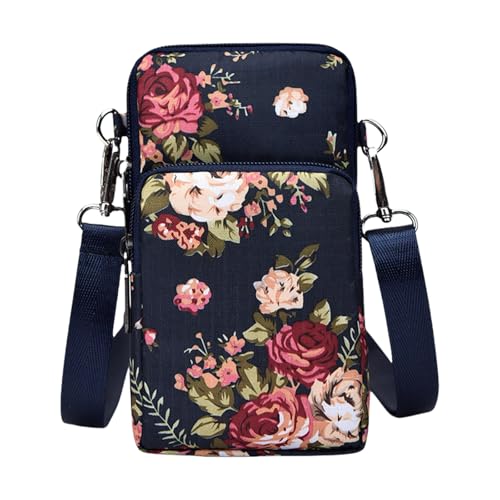 HINAYOSAN Zarte reisefreundliche kleine Umhängetasche für Damen-Handys und Zubehör, trendige Umhängetasche, kompakte mobile Aufbewahrungslösung, Epiphyllum, One Size von HINAYOSAN