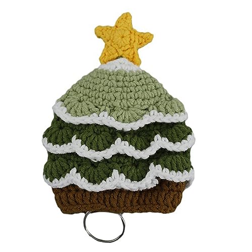 Handgefertigte gewebte Tasche für Weihnachtsbaum, Schlüsselanhänger, Schlüsselanhänger, Strickhülle, Schutzhülle, Organizer, B, One Size von HINAYOSAN