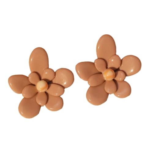 Hypoallergene Acryl-Blumen-Ohrstecker, leicht, bequem, mehrere Farben für den täglichen Gebrauch, stilvoller Blumenschmuck aus Acryl, Einheitsgröße, Wie beschrieben, Wie beschrieben von HINAYOSAN
