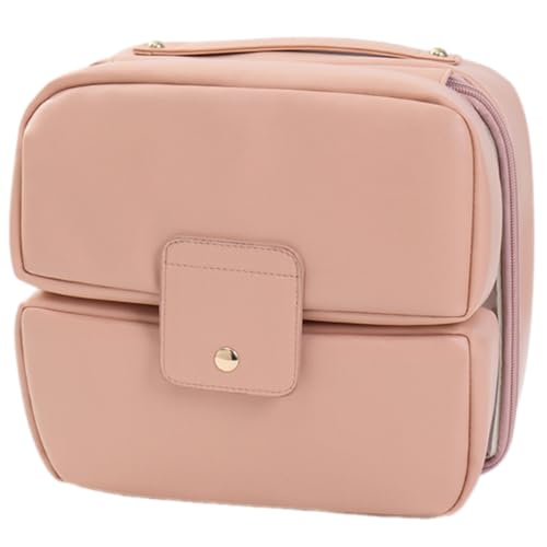 Kreative Make-up-Tasche, großes Fassungsvermögen, Reise-Kosmetik, organisiert, tragbare Kulturbeutel, Aufbewahrungstaschen für Damen, mit Reißverschluss, B, Mass Beauty von HINAYOSAN