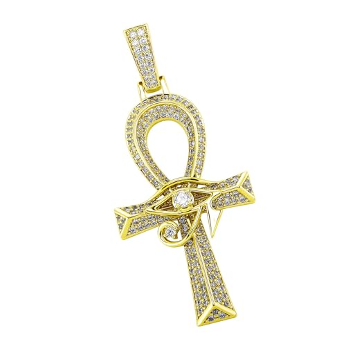Modischer, einzigartiger Schlüsselanhänger mit Horu-Kreuzen, robustes Messing, dekoratives Schmuck-Accessoire für trendige Frauen, modischer Charm-Anhänger, Einheitsgröße, Wie beschrieben, Wie von HINAYOSAN