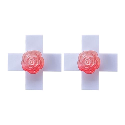 Seitenclip mit gekreuzten Rosen für Damen und Jugendliche, Kunstharz, Haarspangen, Seitenclip, 2000er-Jahre, süßes Haarform-Ornament von HINAYOSAN