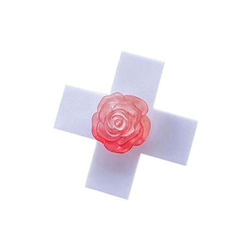 Seitenclip mit gekreuzten Rosen für Damen und Jugendliche, Kunstharz, Haarspangen, Seitenclip, 2000er-Jahre, süßes Haarform-Ornament von HINAYOSAN