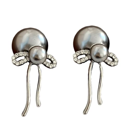 Trend Bowknot Ohrclip Verzierung Perle Ohrstecker Zubehör Handgefertigte Perlenringe Ohrschmuck für den täglichen Gebrauch Datum Ohrringe für Frauen, Einheitsgröße, Wie beschrieben, Wie beschrieben von HINAYOSAN