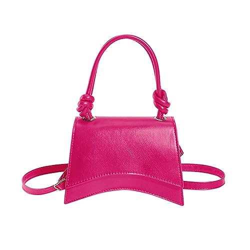 Umhängetasche für Damen und Mädchen, quadratisch, modisch, lässig, PU-Handtasche, B, One Size von HINAYOSAN