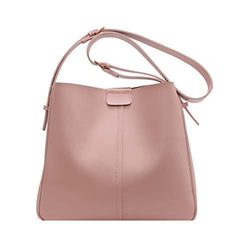 Unterarmtaschen für Damen, Umhängetasche, PU-Leder, Kuriertasche, schlicht, solide Schultertasche, groß, B, One Size von HINAYOSAN