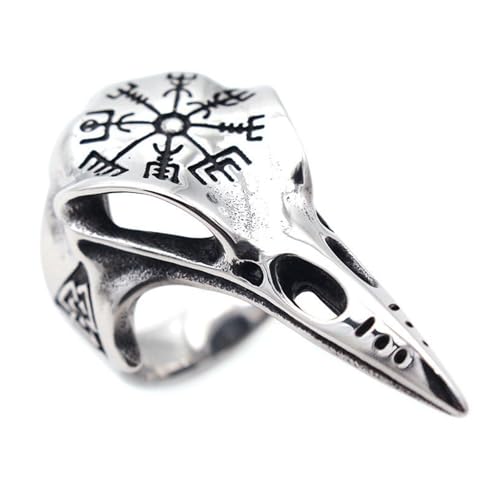 Verstellbarer Vogelkopf-Ring, Zincs-Legierung, leicht, bequeme Passform, Schmuck, Unisex-Accessoire für historische Enthusiasten, nordischer Vogelkopf Verstellbarer Vogelkopf-Ring, Zincs-Legierung, leicht, bequeme Passform, Schmuck, Unisex-Accessoire für historische Enthusiasten, nordischer Vogelkopf von HINAYOSAN