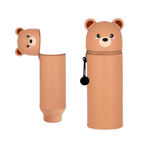 HINPOKAY Kawaii federmäppchen bär,Mäppchen bär Reißverschluss,2-in-1 Stand up Schlampermäppchen,Cartoon Stifte Mäppchen,Pencil case für Schule Home Office Supplies HINPOKAY Kawaii federmäppchen bär,Mäppchen bär Reißverschluss,2-in-1 Stand up Schlampermäppchen,Cartoon Stifte Mäppchen,Pencil case für Schule Home Office Supplies von HINPOKAY