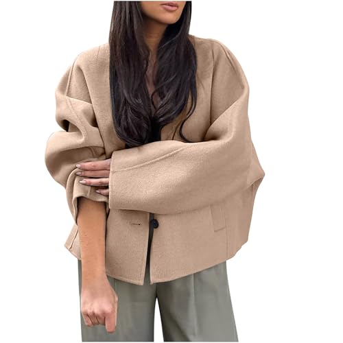 HINTSAN Damen Black Grau Friday Mantel Damen Lang Wollmantel Elegant Trenchcoat Langarm Revers Schlanke Jacke Wolljacke Winter Coat Women Herbst Winter Übergangsjacke Knöpfen Wintermantel Windbre HINTSAN Damen Black Grau Friday Mantel Damen Lang Wollmantel Elegant Trenchcoat Langarm Revers Schlanke Jacke Wolljacke Winter Coat Women Herbst Winter Übergangsjacke Knöpfen Wintermantel Windbre von HINTSAN