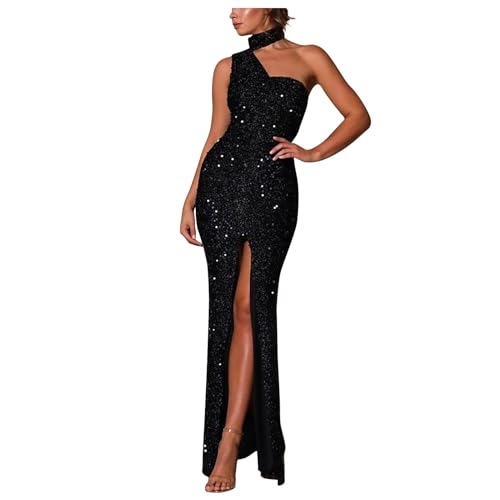 HINTSAN Festliches Black Damen Week Hochzeit Festliches Angebote abendkleid Damen 2024 Maxi Kleider ab für Wann Damen Elegant Ballkleider Lang mit Corsage von HINTSAN