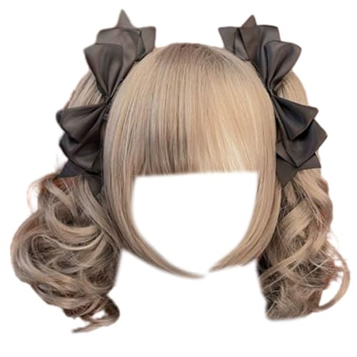 1 Paar 3D-Haarspange mit Herzband, Schleife, Haarnadel, Cosplay, modisches Haar-Accessoire, perfekt für verschiedene Veranstaltungen, Stoffmaterialien von HIOPOIUYT