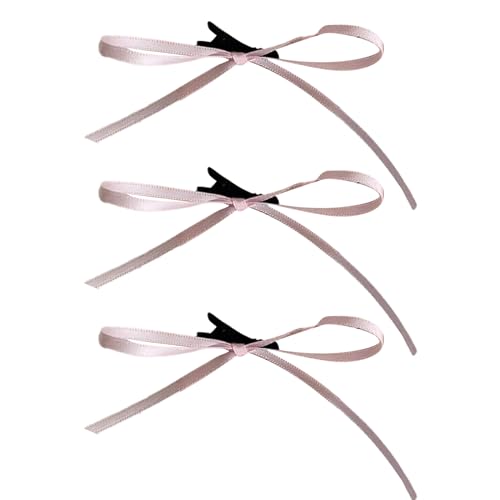 3 Stück Haarspangen 2000er Balletcore flache Clips Balletcore Haarnadel Elegante Haarspange für Bündel Schleife Haarspangen für Mädchen von HIOPOIUYT