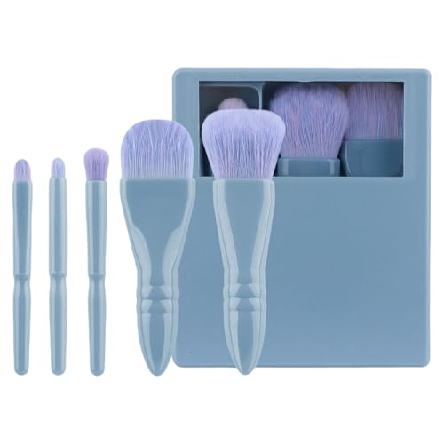 5 Stück/Set Kosmetikpinsel Vollgesichts-Make-up-Pinsel-Set Lidschatten-Pinsel Concealer-Pinsel Reise-Pinsel-Set mit Aufbewahrungsbox von HIOPOIUYT