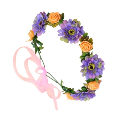 Brautblumen-Haarbänder für Hochzeit, Blumen-Haarbänder, Blumen-Haarbänder, Blumenkranz, Blumen-Haarbänder von HIOPOIUYT