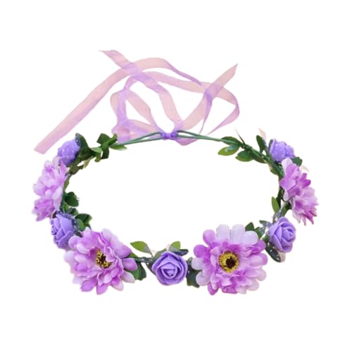 Brautblumen-Haarbänder für Hochzeit, Blumen-Haarbänder, Blumen-Haarbänder, Blumenkranz, Blumen-Haarbänder von HIOPOIUYT