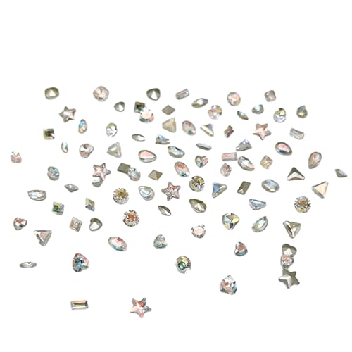Charms Glaskristall Nagelkunst Dekoration Diamant Tipps Ornament Shinys Anhänger Strasshaut Ornamente Maniküre Accessoire Nagelkunst Aufkleber Abziehbilder Vorräte Kit Polene Juwelen von HIOPOIUYT