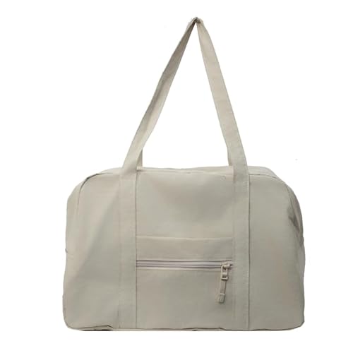 Damentasche mit großem Fassungsvermögen, Schultertasche, Nylon, wasserdicht, Einkaufstasche, Schüler, Schultasche, koreanischer Stil, Kissenbeutel, beige von HIOPOIUYT