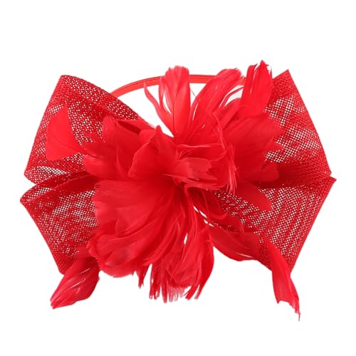 Elegante Gefiederte Bowknot Haarband Für Frauen Girls Partys Hochzeiten Rennen Rennen Event Dressing Kopfbedeckung Elegantes Pferderennen Kopfbedeckung Kopfstück von HIOPOIUYT
