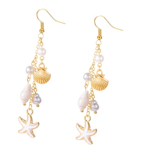 Elegante Star Und Muschelohrringe Robuste Legierungsschmuck Tragbare Drop Ohrringe Für Frauen Stilvolle Outfits Verbesserung Der Küste. Elegante Star Und Muschelohrringe Robuste Legierungsschmuck Tragbare Drop Ohrringe Für Frauen Stilvolle Outfits Verbesserung Der Küste. von HIOPOIUYT
