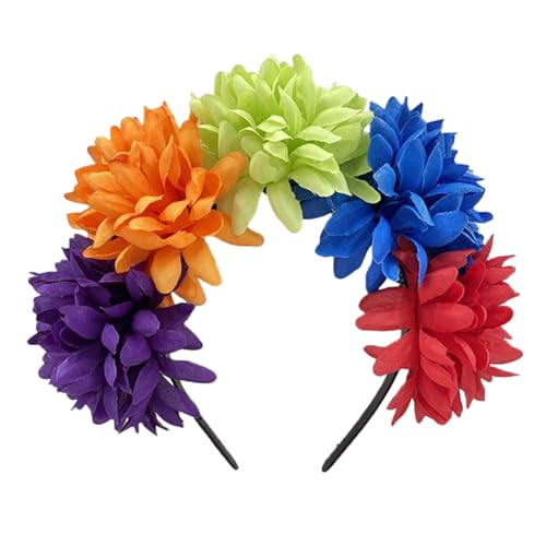 Elegante Stirnbänder mit weichem Stoff Blume Kopfschmuck Mädchen Blume Haarbänder Haarschmuck für Hochzeit, Party, Cosplay, Hochzeitszubehör von HIOPOIUYT