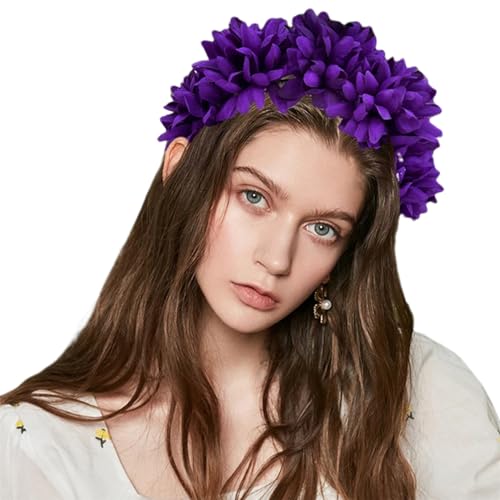 Elegante Stirnbänder mit weichem Stoff Blume Kopfschmuck Mädchen Blume Haarbänder Haarschmuck für Hochzeit, Party, Cosplay, Hochzeitszubehör von HIOPOIUYT