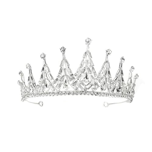 Elegantes Hochzeits-Haar-Accessoire, zartes Haarband mit Kristallkronen, Diamanteinlage, für formelle Veranstaltungen, stilvolle Party-Kopfbedeckung von HIOPOIUYT