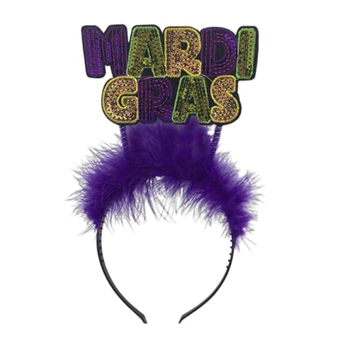 Feder-Stirnbänder, Cosplay, handgefertigt, Kopfbedeckung für Damen, Maskerade, Kopfschmuck, Mardi Art Decros, Fascinator, Stirnbänder von HIOPOIUYT