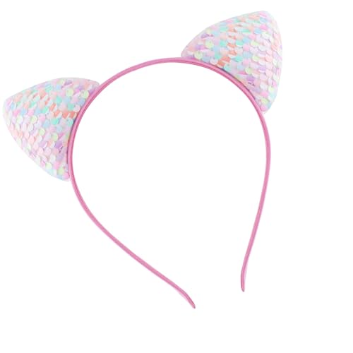 HIOPOIUYT Bequemes Ohr-Stirnband mit glitzernden blauen Pailletten, Cosplay-Kopfschmuck, ideal für Festivals und tägliche Outfits HIOPOIUYT Bequemes Ohr-Stirnband mit glitzernden blauen Pailletten, Cosplay-Kopfschmuck, ideal für Festivals und tägliche Outfits von HIOPOIUYT