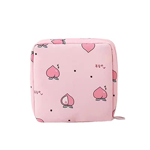 HIOPOIUYT Damenbinden Aufbewahrungsbeutel Periode Bag Pad Taschen Schule Sanitär für Mädchen, Pink Peach von HIOPOIUYT