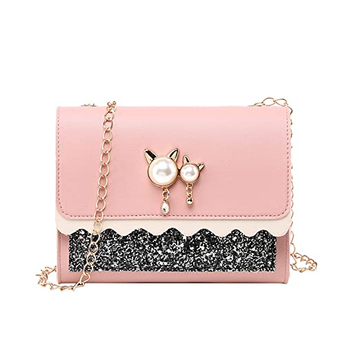 HIOPOIUYT Elegante Umhängetasche, Kettentasche, kleine quadratische Tasche, Umhängetasche, PU-Leder, Handtasche, Überraschung, Geschenke, Tag, Crossbody-Tasche, a HIOPOIUYT Elegante Umhängetasche, Kettentasche, kleine quadratische Tasche, Umhängetasche, PU-Leder, Handtasche, Überraschung, Geschenke, Tag, Crossbody-Tasche, a von HIOPOIUYT