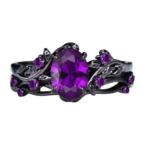 HIOPOIUYT Elegante Vintage Edelsteine Ringe Mit Schwarzer Rose Branch Crosses Design Klassischer Hochzeit Schmuck In Alternativen Größen Purpur Edelsteine Ehering Zweitbeule HIOPOIUYT Elegante Vintage Edelsteine Ringe Mit Schwarzer Rose Branch Crosses Design Klassischer Hochzeit Schmuck In Alternativen Größen Purpur Edelsteine Ehering Zweitbeule von HIOPOIUYT