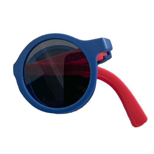 HIOPOIUYT Faltbare Sonnenbrille mit Aufbewahrung, tragbar und UV-beständig, leicht, für Kinder, stilvolle Brillen für Tage, Farbe 3 von HIOPOIUYT
