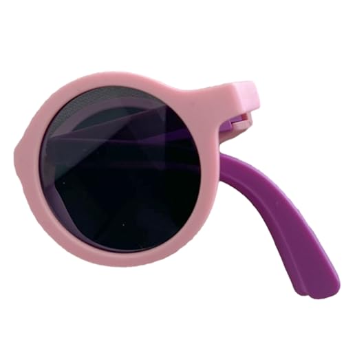 HIOPOIUYT Faltbare Sonnenbrille mit Aufbewahrung, tragbar und UV-beständig, leicht, für Kinder, stilvolle Brillen für Tage, Farbe 7 von HIOPOIUYT