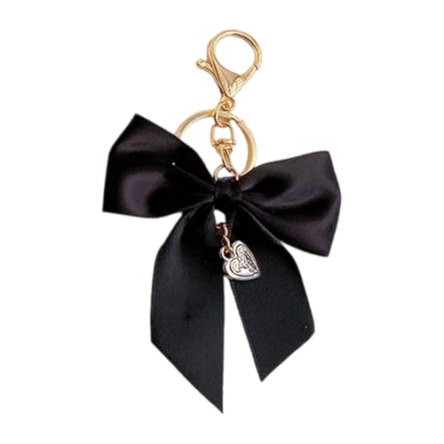 HIOPOIUYT Mode Ribbon Bows Schlüsselhalter Mit Nachahmungsperlen Legierungsschlüsselring Compact Decorative Schlüsselbeutel Anhänger Leichte Handtasche Dekoration von HIOPOIUYT