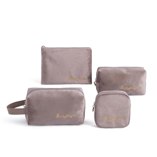 HIOPOIUYT Multifunktionale Make-up-Tasche für den Winter, multifunktional, für Damen, große Kapazität, Reise-Kulturbeutel, 4 Stück, khaki HIOPOIUYT Multifunktionale Make-up-Tasche für den Winter, multifunktional, für Damen, große Kapazität, Reise-Kulturbeutel, 4 Stück, khaki von HIOPOIUYT