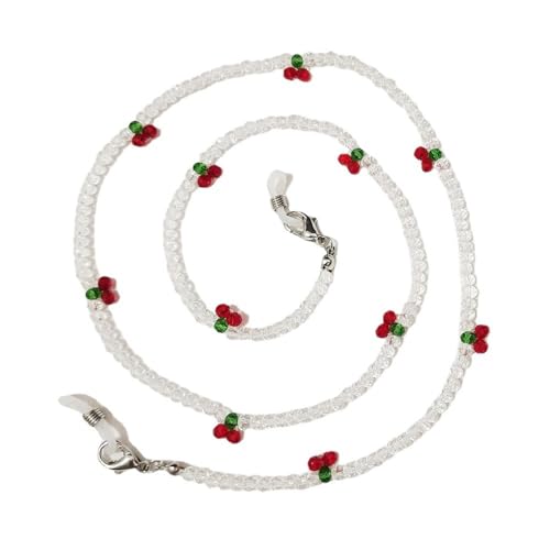 HIOPOIUYT Retro Kirschen Brillenkette Anspruchsvolle Sonnenbrille Lanyard Accessoire Mit Perlen Und Kirschen Verzierungen HIOPOIUYT Retro Kirschen Brillenkette Anspruchsvolle Sonnenbrille Lanyard Accessoire Mit Perlen Und Kirschen Verzierungen von HIOPOIUYT