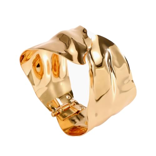 HIOPOIUYT Stilvolle Hip Hop Unregelmäßige Armreifen Einzigartige Armbänder Punk Breite Geometriearmbänder Punk Wide Manschette Geeignet Für Verschiedene Anlässe von HIOPOIUYT