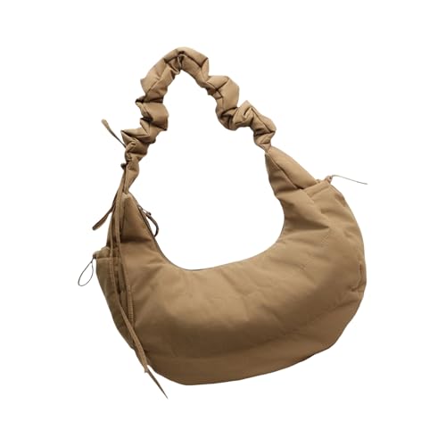 HIOPOIUYT Stilvolle gerüschte Umhängetasche Damen geräumige Nylon Handtasche Praktische Crossbody Geldbörse Satchel für den täglichen Gebrauch Täglicher Gebrauch Satchel, khaki, One Size HIOPOIUYT Stilvolle gerüschte Umhängetasche Damen geräumige Nylon Handtasche Praktische Crossbody Geldbörse Satchel für den täglichen Gebrauch Täglicher Gebrauch Satchel, khaki, One Size von HIOPOIUYT