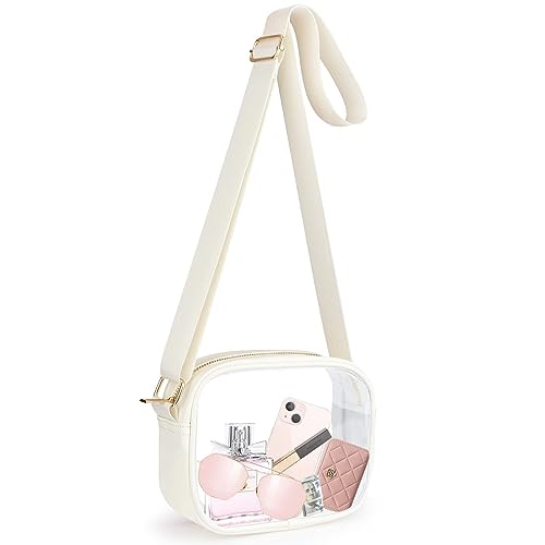 HIOPOIUYT Umhängetasche für Damen, kleine Umhängetasche für Damen, PU-Leder, Kuriertasche mit verstellbarem Riemen, lässig, modisch, Leder, Kuriertasche, weiß von HIOPOIUYT