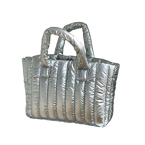 HIOPOIUYT Winter-Umhängetasche mit großem Fassungsvermögen für Damen, Nylon-Taschen, Weltraum-Pad, Baumwolldaunen, große Tragetasche, Handtaschen, Baumwollpolster, Nähte, Geldbörsen HIOPOIUYT Winter-Umhängetasche mit großem Fassungsvermögen für Damen, Nylon-Taschen, Weltraum-Pad, Baumwolldaunen, große Tragetasche, Handtaschen, Baumwollpolster, Nähte, Geldbörsen von HIOPOIUYT